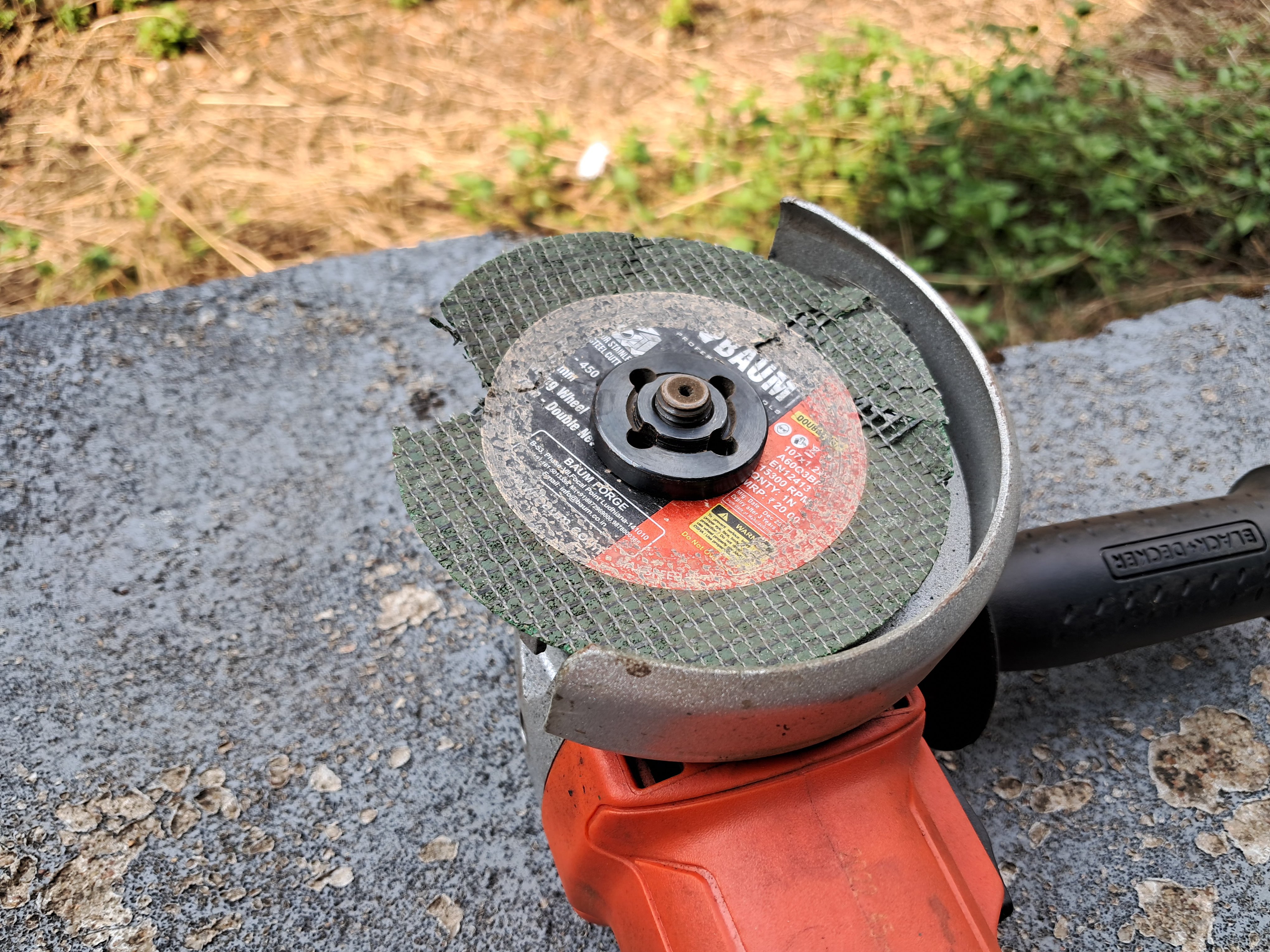 Shattered cutting disc