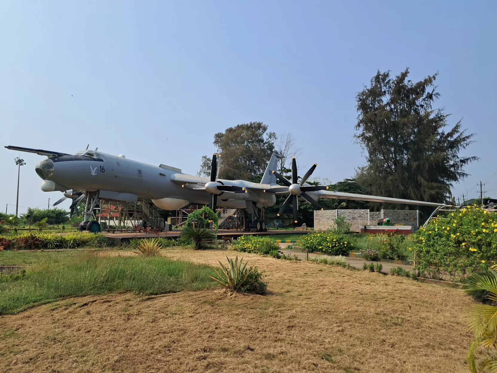 A retired maritime patrol aircraft in the same museum