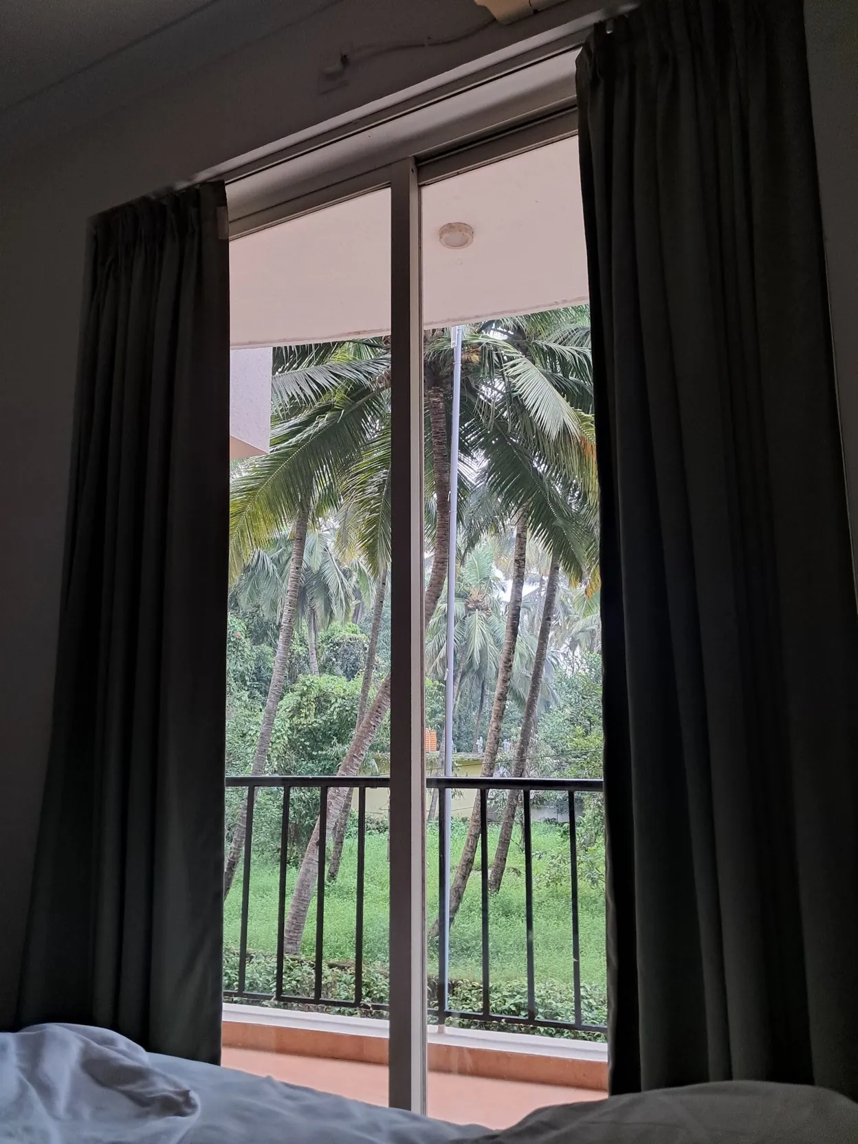 The view from our service apartment window in Majorda