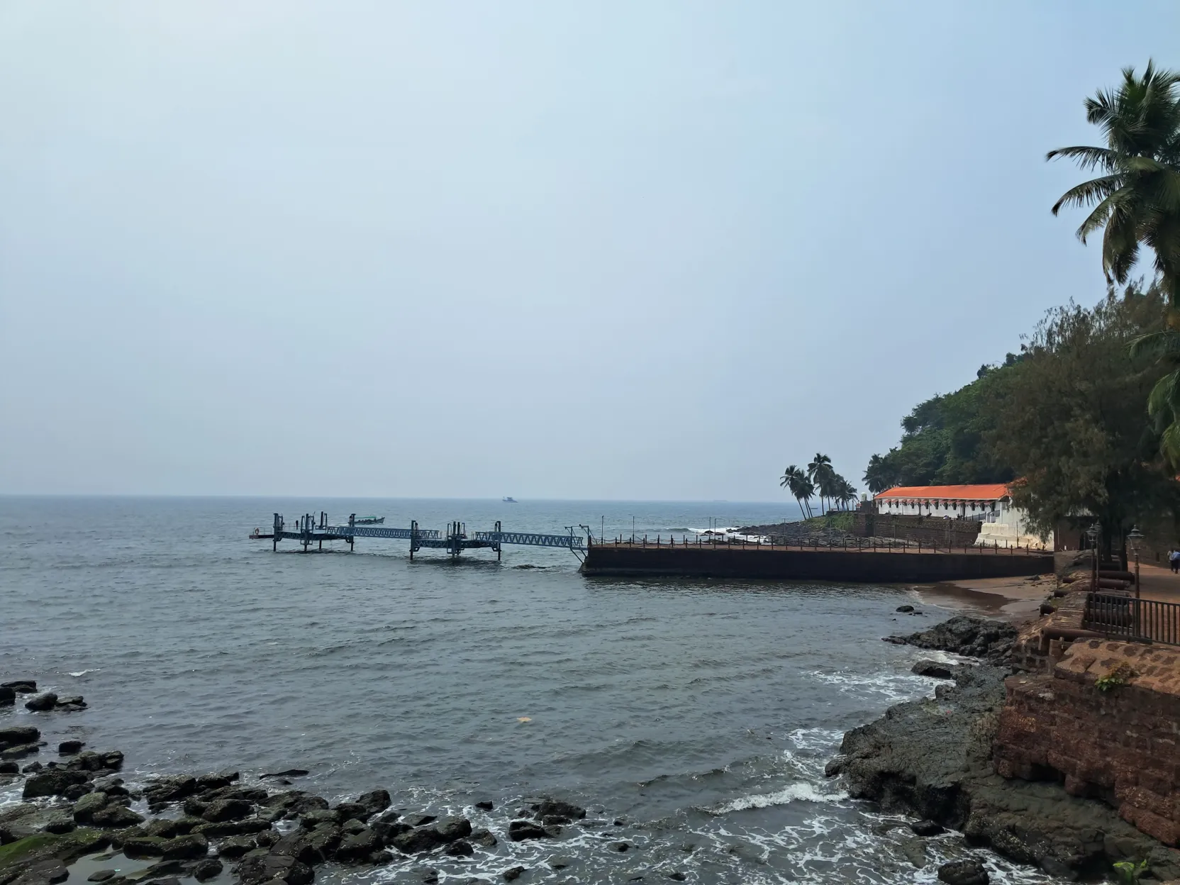 Looking out to sea from the Fort Aguada Jail Museum complex