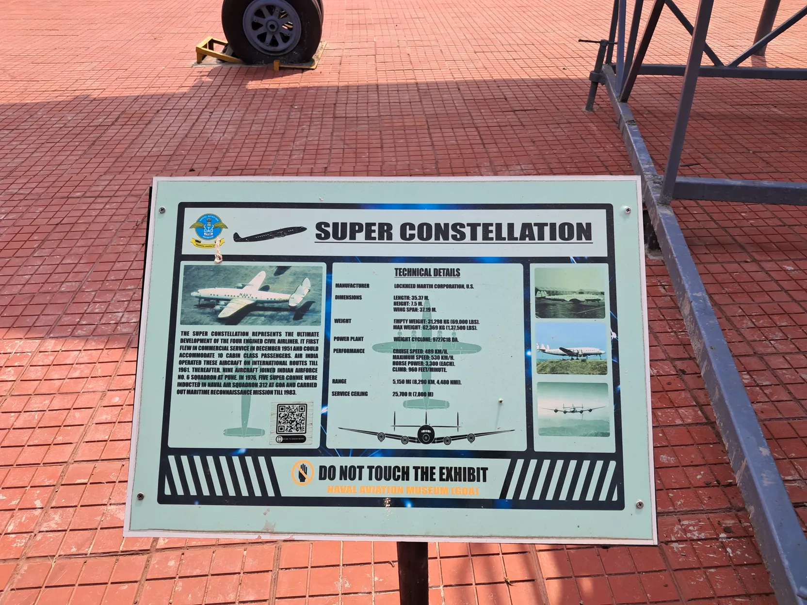 The Super Constellation airliner on display